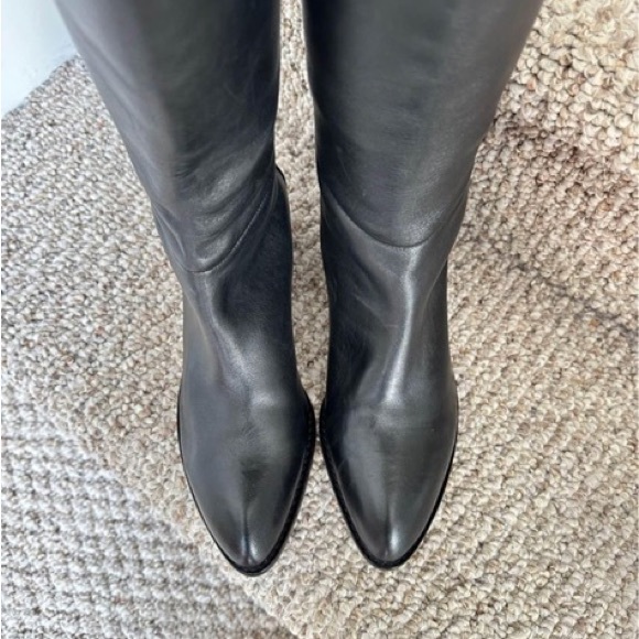 Alexander Wang Black Tall Leather Zip Sigrid Boot-38 - Picture 2 of 6